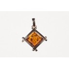 Pendentif ambre et argent Tokio