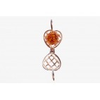 Pendentif ambre et argent Cœur secret