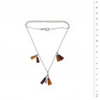 Collier ambre et argent Gypsiane