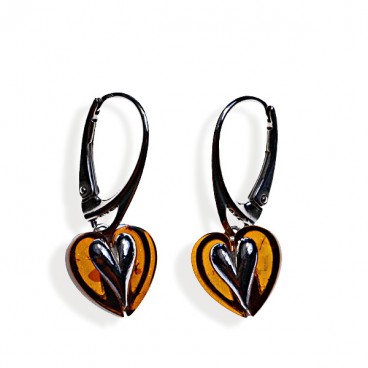 Boucles d'oreilles ambre et argent Lovin'