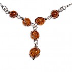 Collier ambre et argent Opéra