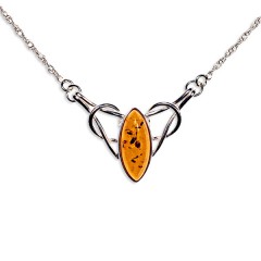 Collier ambre et argent Armor