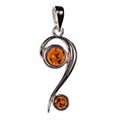 Pendentif ambre tourbillon