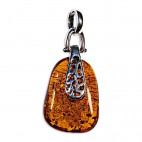 Pendentif ambre et argent Ethnic