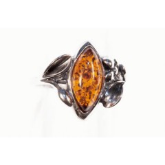 Bague ambre et argent Danava