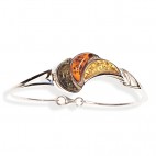 Bracelet ambre et argent Quartiers d'Orange  multicolore