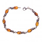 Bracelet ambre et argent Brigitte