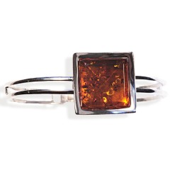 Bracelet ambre et argent Solveig