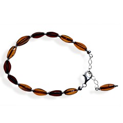 Bracelet ambre et argent Slavina