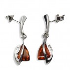 Boucles d'oreilles ambre et argent Kailine