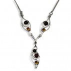 Collier ambre et argent Valentine