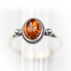 Bague ambre et argent Morann