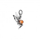 Pendentif ambre et argent Mini fée