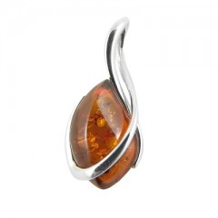 Pendentif ambre et argent Jenna