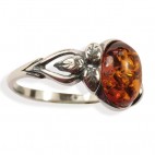 Bague ambre et argent Leenie