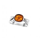 Bague ambre et argent Koddi